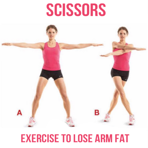 Scissors - Exercise to lose arm fat